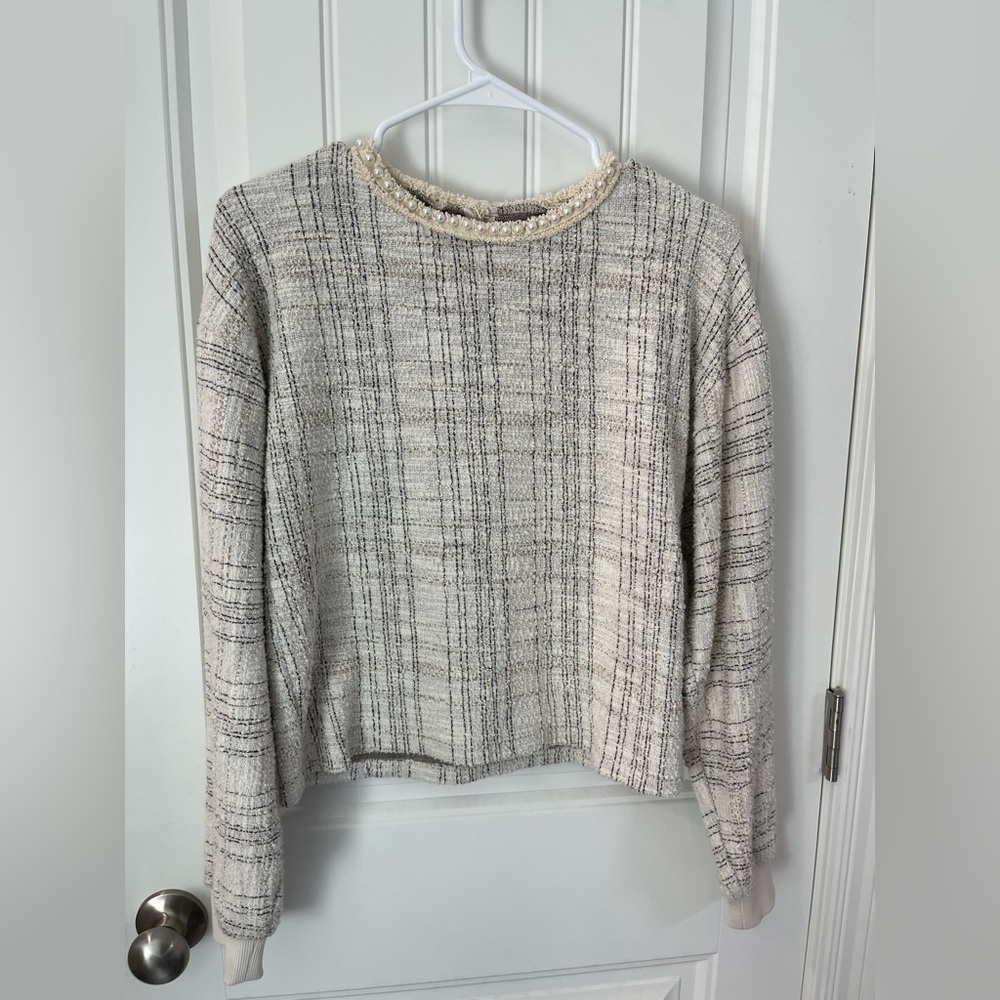 Plaid, Pearl Zara sweater